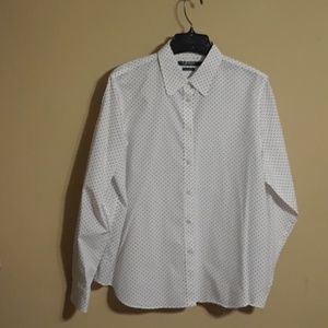 RALPH LAUREN - BLACK & WHITE POLKA DOT BLOUSE  XL